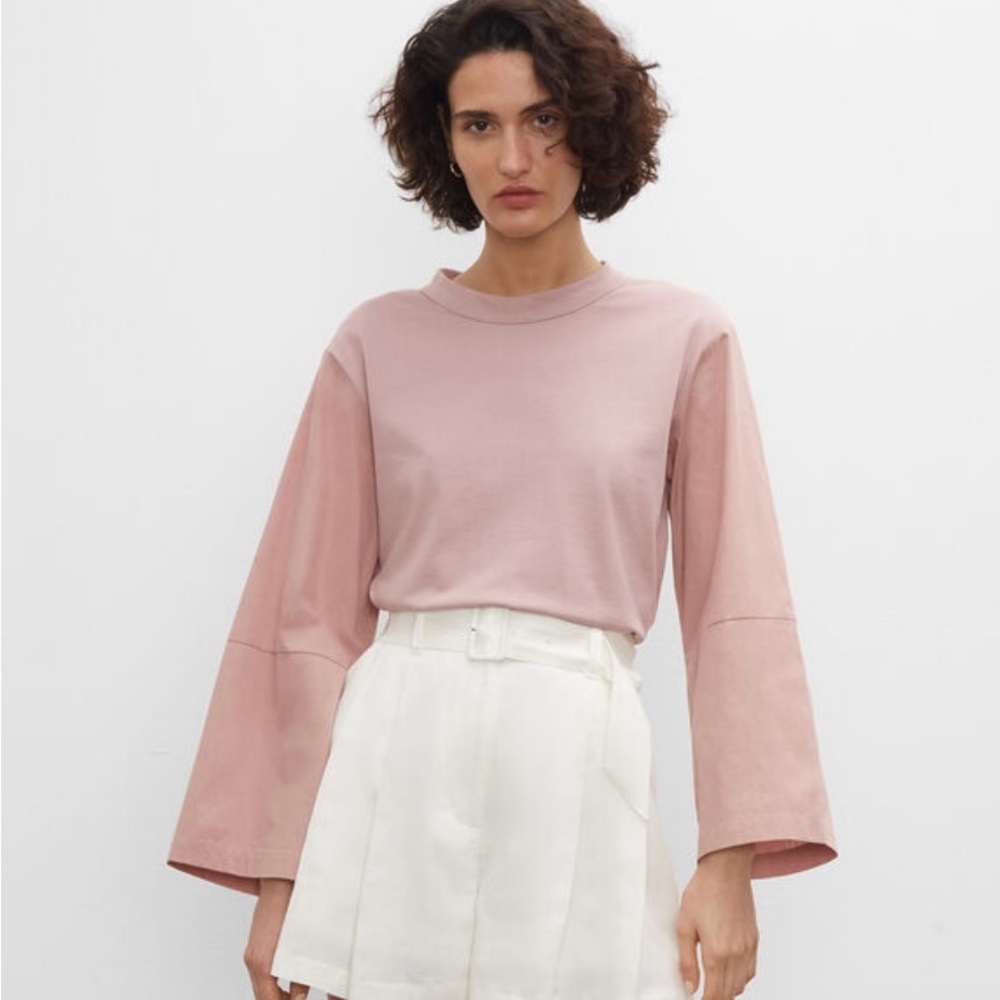 Club Monaco Mixed Media Knit Top